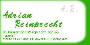 adrian reinprecht business card